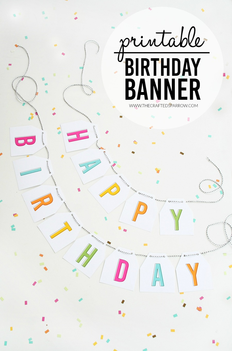 Free Printable Birthday Banner inside FREE Printable Birthday Banner Printable