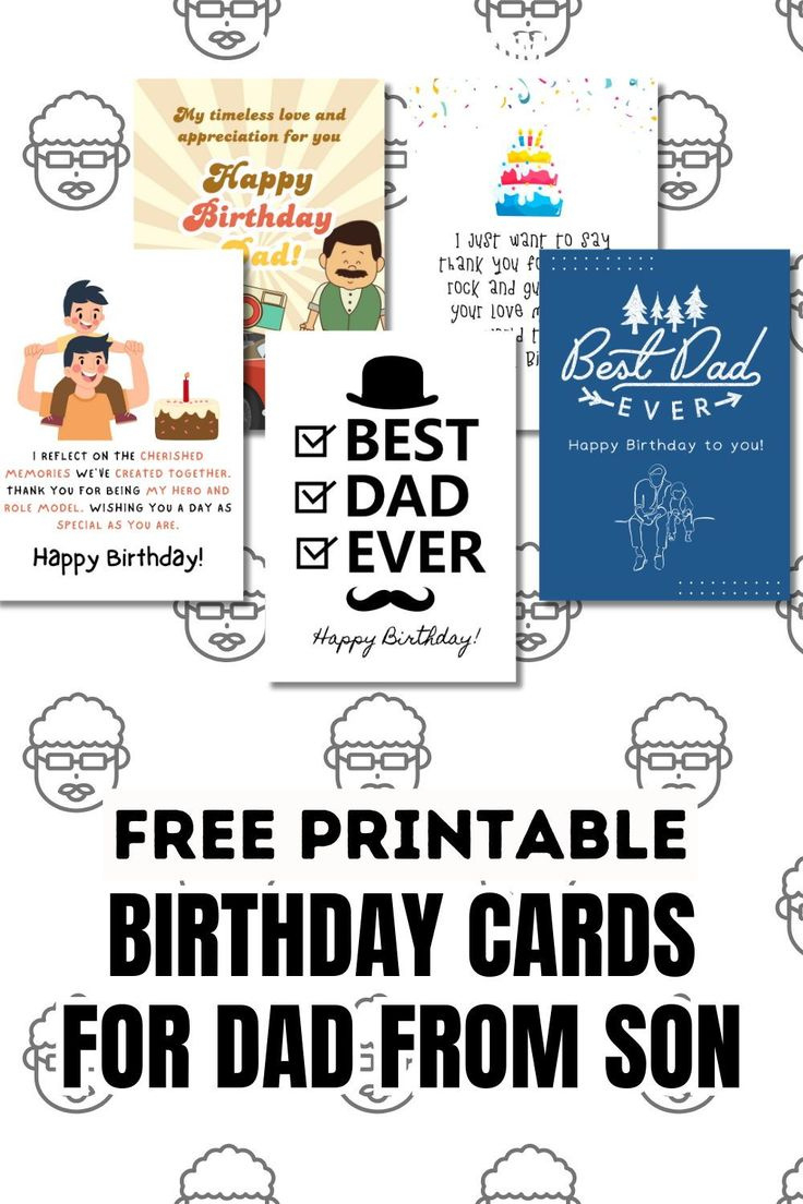 Free Printable Birthday Cards For Dad From Son throughout FREE Printable Birthday Cards For Dad From Son
