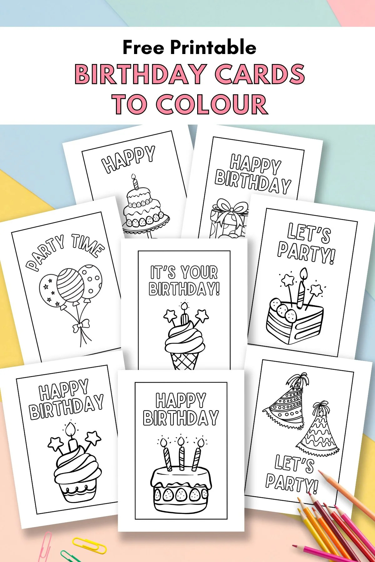 Free Printable Birthday Cards To Colour — Gathering Beauty throughout FREE Printable Birthday Cards For Son