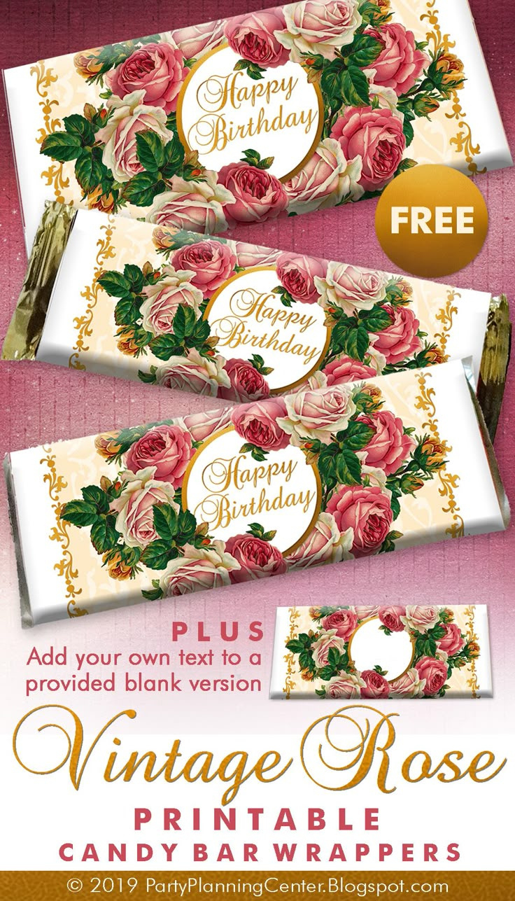 Free Printable Birthday Chocolate Bar Wrappers in Free Printable Birthday Candy Bar Wrappers