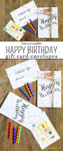 Free Printable Birthday Gift Card Envelopes intended for FREE Printable Birthday Card Envelopes