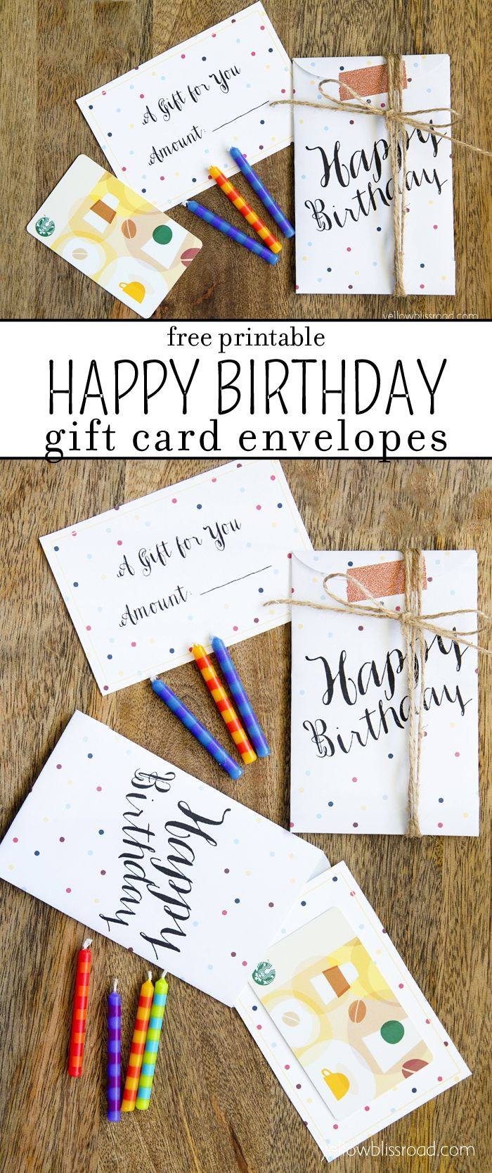 Free Printable Birthday Gift Card Envelopes intended for FREE Printable Birthday Card Envelopes