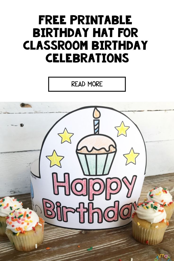 Free Printable Birthday Hat For Classroom Birthday Celebrations pertaining to FREE Printable Birthday Hat Template