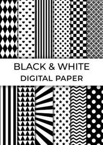 Free Printable Black And White Digital Paper Pack - Chevron Lemon within Free Printable Black And White Checkered Paper