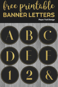 Free Printable Black in FREE Printable Banner Letters Black and Gold
