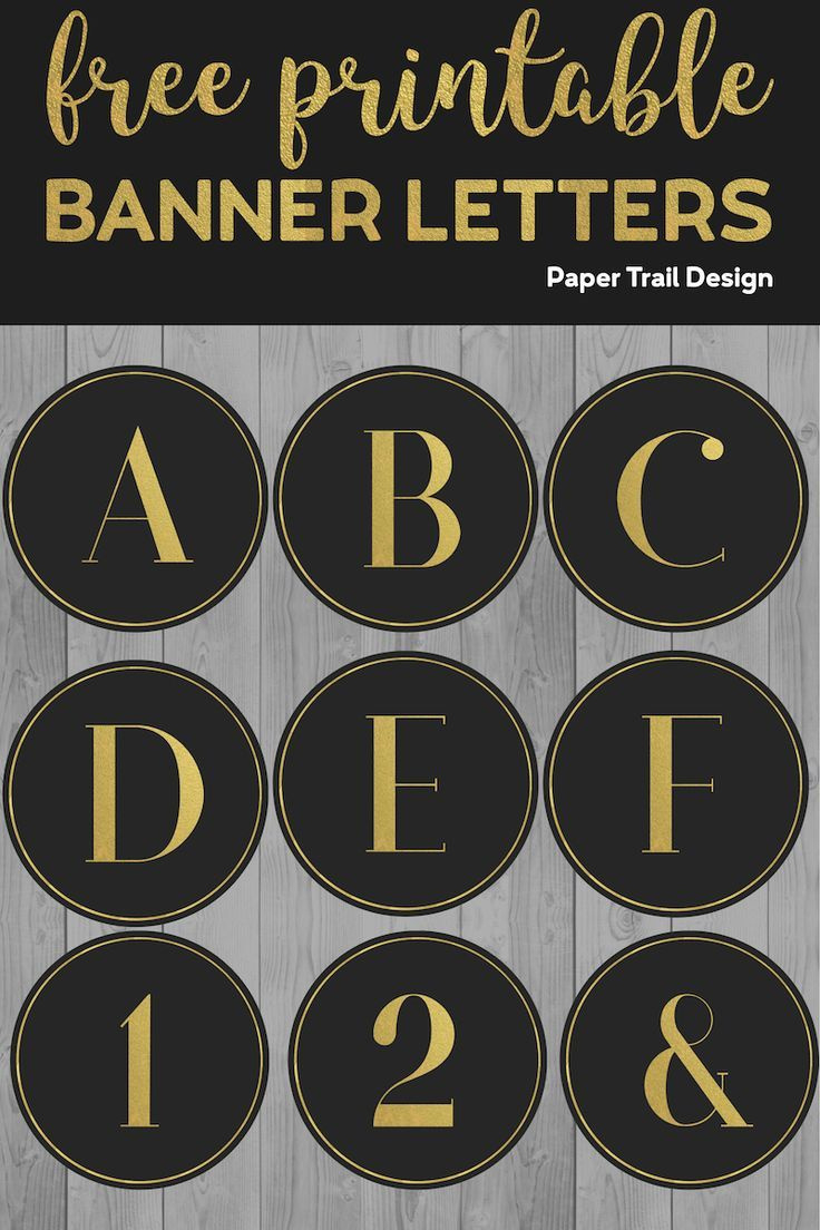 Free Printable Black in FREE Printable Banner Letters Black and Gold