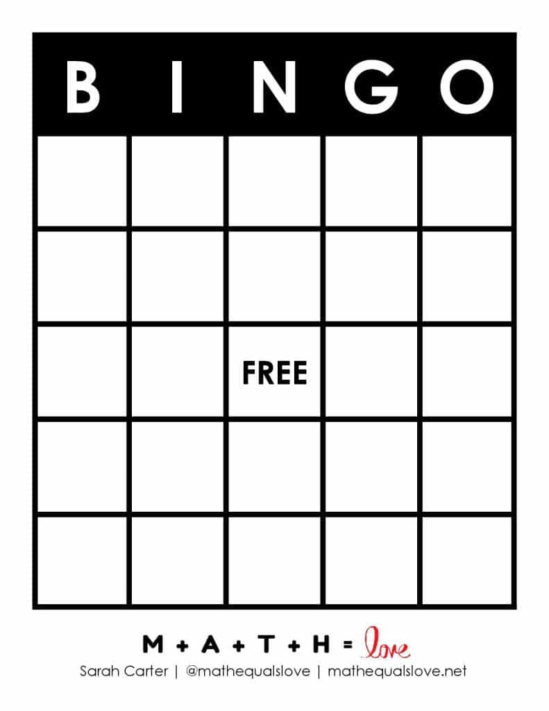 Free Printable Blank Bingo Card Template (Pdf) throughout Free Printable Blank Bingo Cards For Teachers