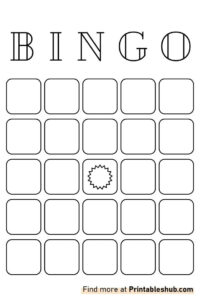 Free Printable Blank Bingo Cards Template [Pdf] (3X3, 4X4,5X5)(2 in FREE Printable Bingo Templates Blank