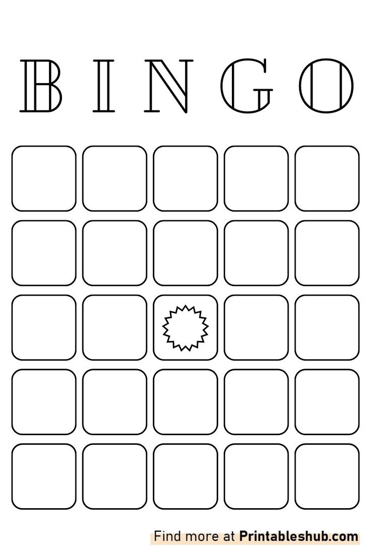 Free Printable Blank Bingo Cards Template [Pdf] (3X3, 4X4,5X5)(2 inside FREE Printable Blank Bingo Sheets