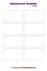 Free Printable Blank Business Card Template [Pdf Included] with Free Printable Blank Business Cards