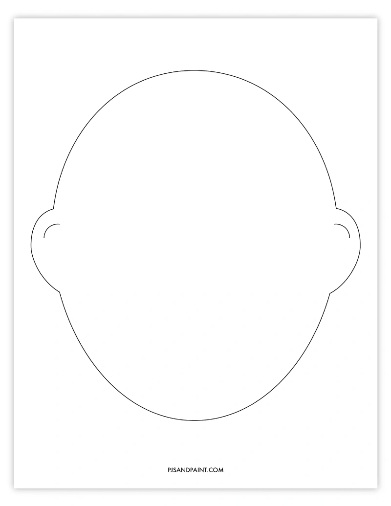 Free Printable Blank Face Template - Pjs And Paint within FREE Printable Blank Face Template