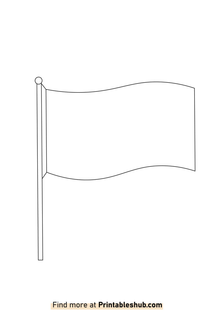 Free Printable Blank Flag Templates [Pdf Included] intended for FREE Printable Blank Flag Template