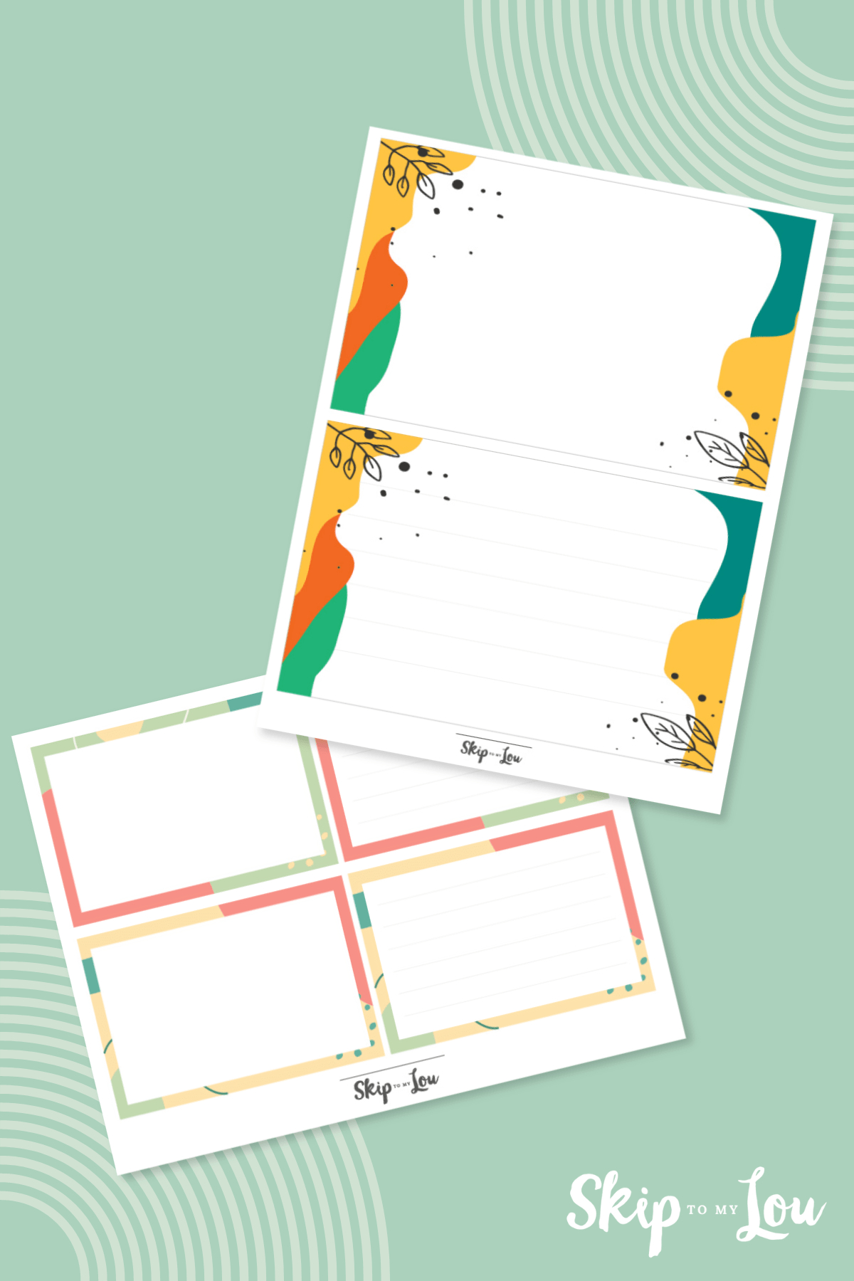 Free Printable Blank Note Cards For All Occasions | Skip To My Lou for FREE Printable Blank Cards For All Occasions