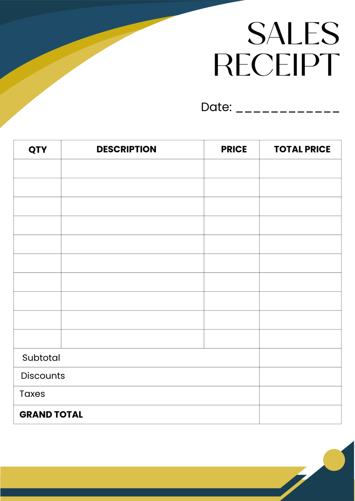 Free Printable Blank Receipt Template To Edit Online pertaining to Free Printable Blank Receipt Form