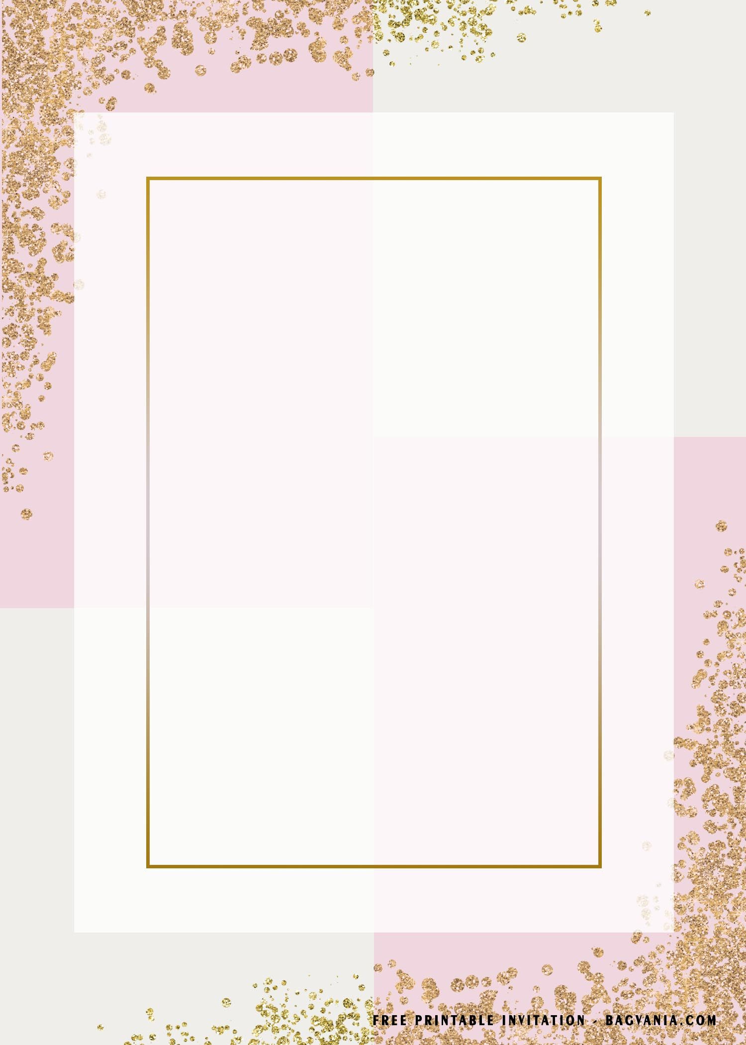 Free Printable) – Blank Rectangle Birthday Invitation Templates for FREE Printable Blank Invitations Templates