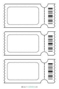 Free Printable Blank Ticket Design Templates [Pdf Included with regard to FREE Printable Blank Ticket Template