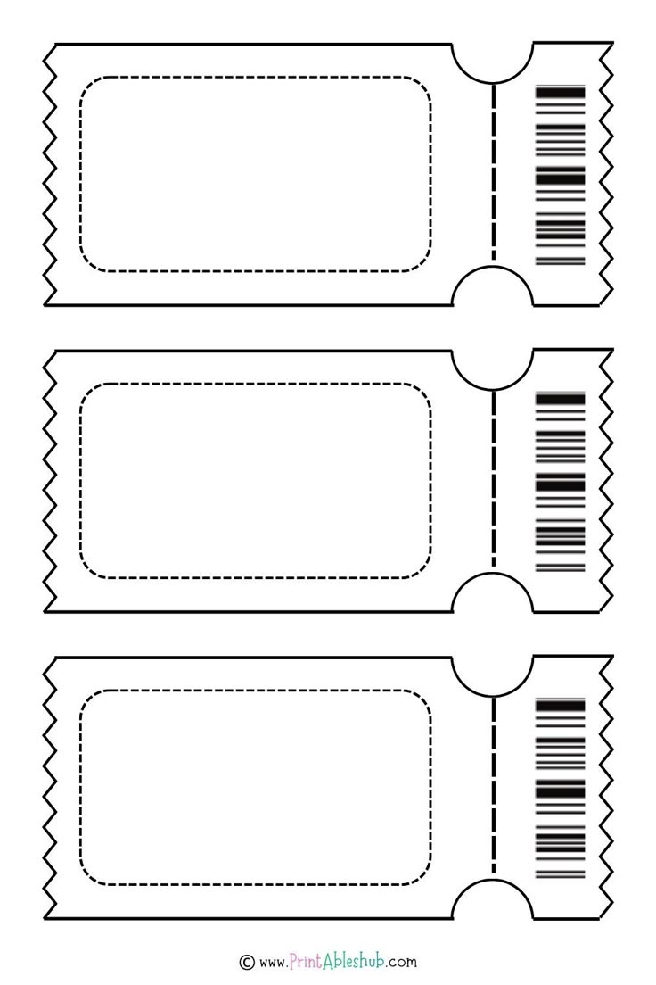 Free Printable Blank Ticket Design Templates [Pdf Included with regard to FREE Printable Blank Ticket Template