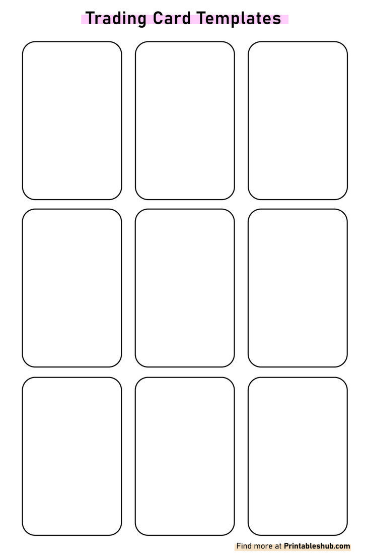 Free Printable Blank Trading Card Template Pdf inside FREE Printable Blank Playing Cards Template