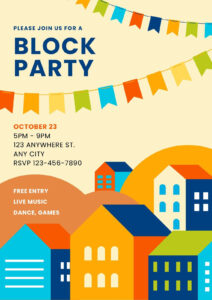 Free Printable Block Party Flyer Template | Canva pertaining to Free Printable Block Party Flyer Template