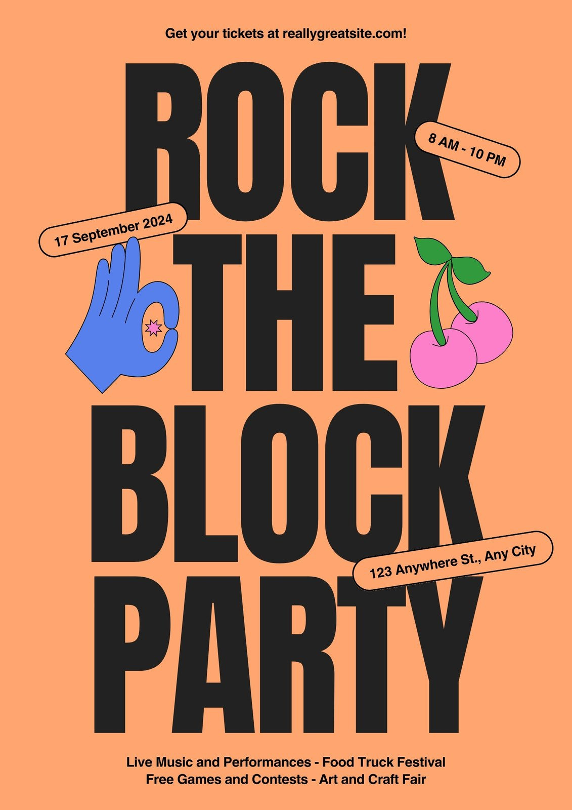 Free Printable Block Party Flyer Template | Canva with FREE Printable Block Party Flyers