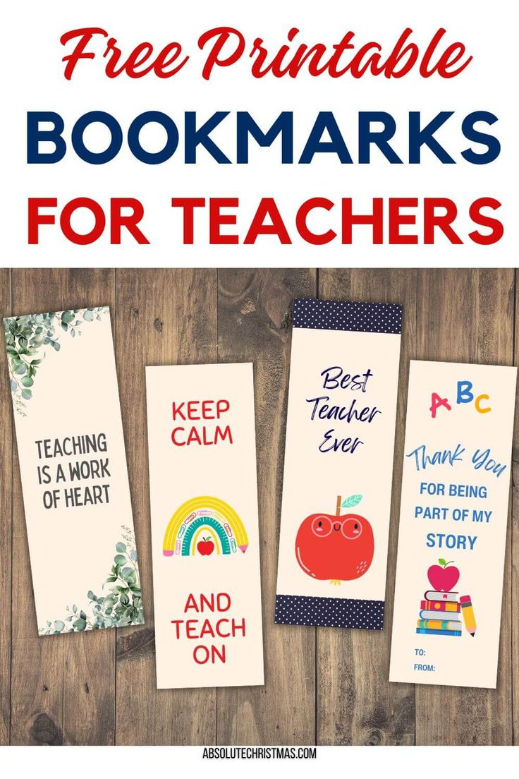 Free Printable Bookmarks For Teachers intended for FREE Printable Bookmarks For Teachers