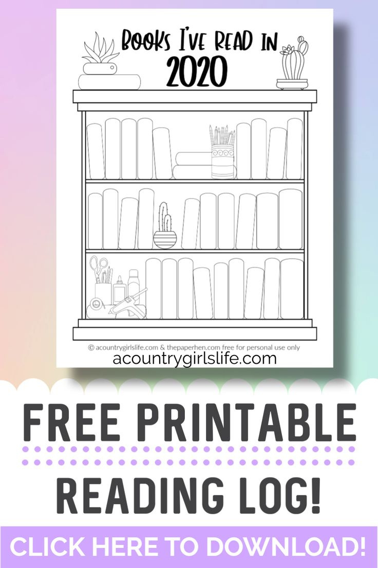 Free Printable Bookshelf Reading Log Tracker And Coloring Page For intended for Free Printable Bookshelf Reading Log