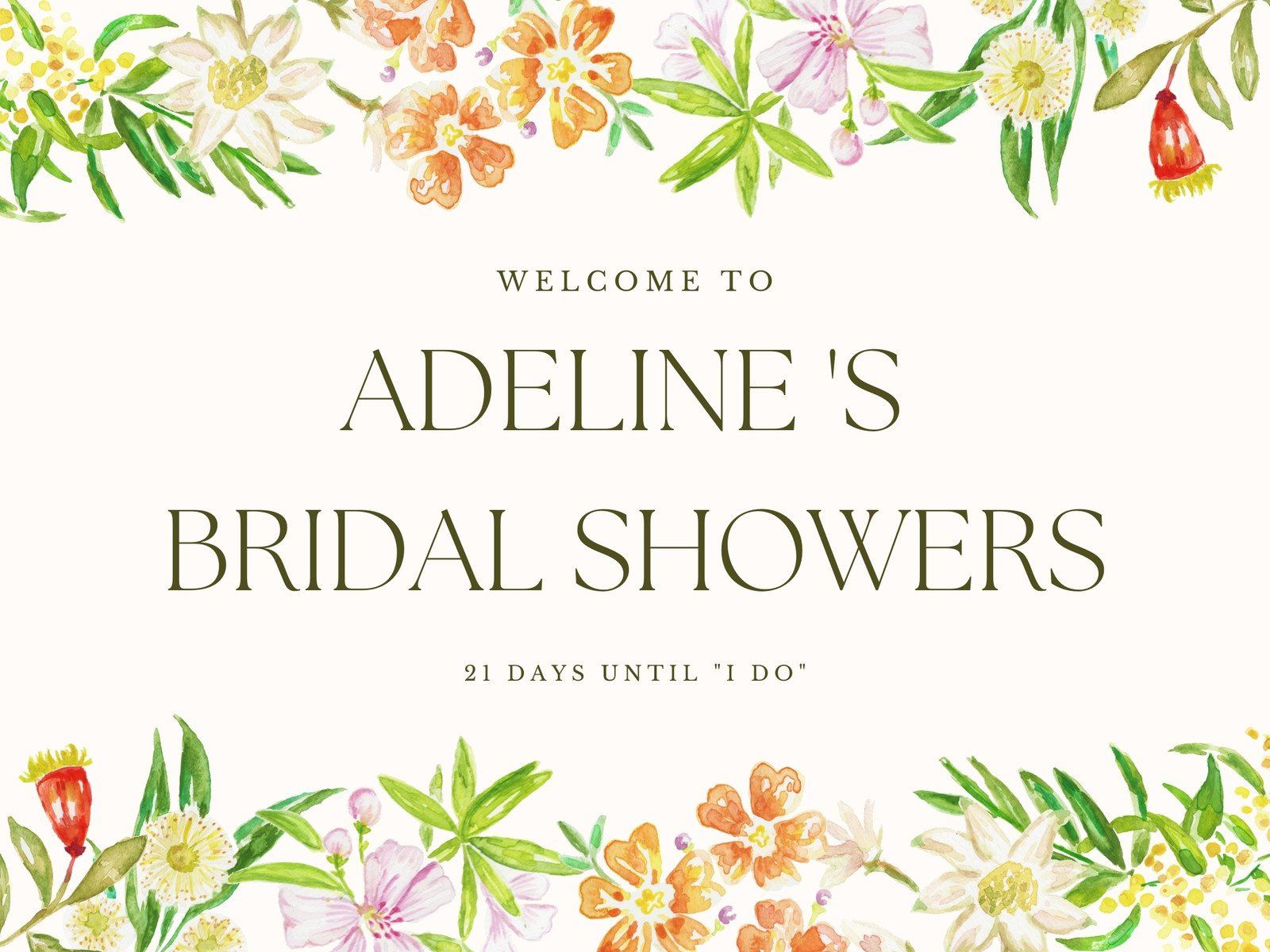 Free Printable Bridal Shower Welcome Yard Sign Templates | Canva with FREE Printable Bridal Shower Welcome Sign