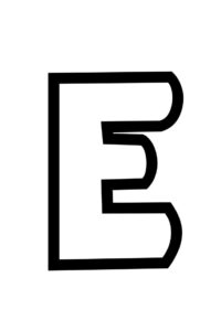 Free Printable Bubble Letter Stencils: Bubble Letter E throughout FREE Printable Bubble Letter E