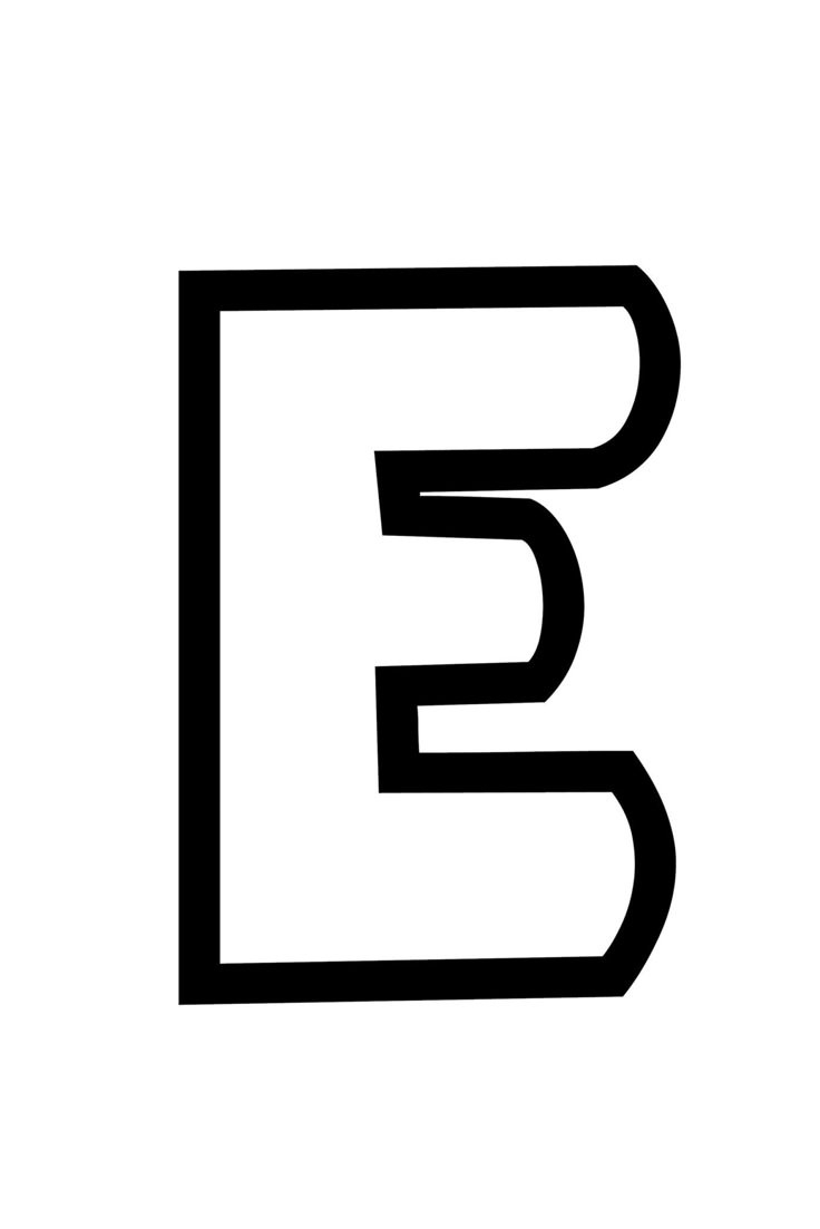 Free Printable Bubble Letter Stencils: Bubble Letter E throughout FREE Printable Bubble Letter E