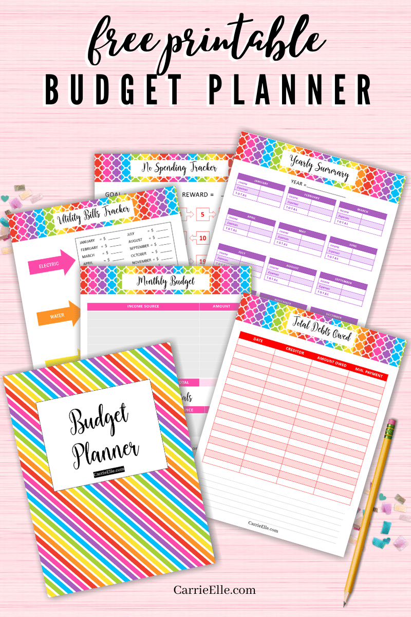Free Printable Budget Planner - Carrie Elle with regard to FREE Printable Budget Binder Worksheets