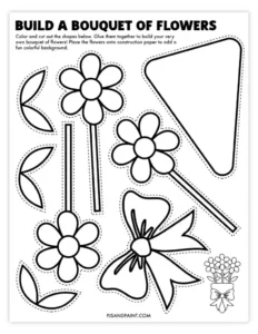 Free Printable Build A Bouquet Of Flowers Craft - Pjs And Paint in Free Printable Bouquet Of Flowers