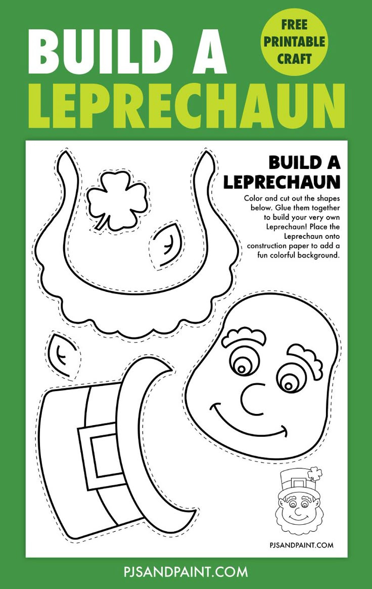 Free Printable Build A Leprechaun Craft | Leprechaun Craft intended for Free Printable Build A Leprechaun Printable