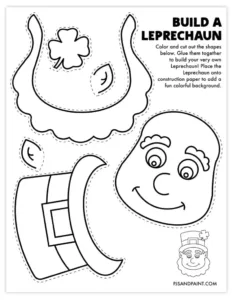 Free Printable Build A Leprechaun Craft - Pjs And Paint regarding Free Printable Build A Leprechaun Printable