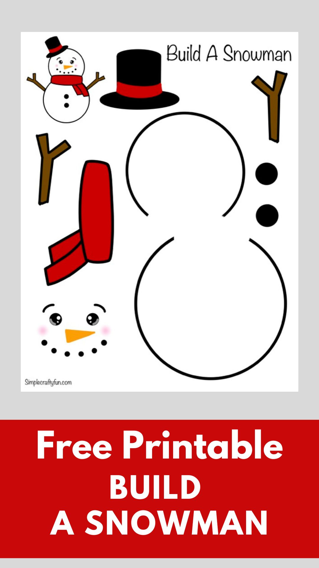 Free Printable Build A Snowman For Kids - inside FREE Printable Build A Snowman