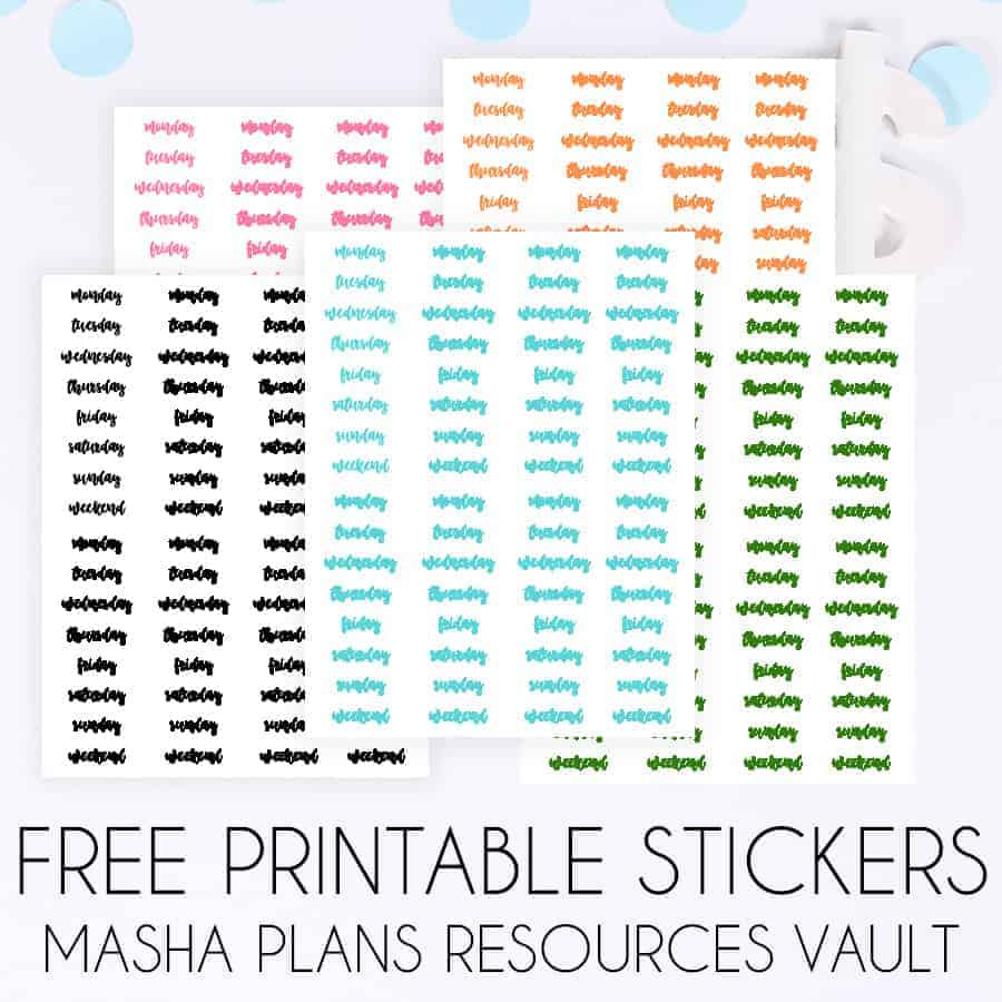 Free Printable Bullet Journal Stickers | Masha Plans pertaining to FREE Printable Bullet Journal Stickers