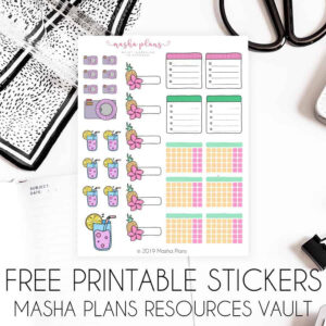 Free Printable Bullet Journal Stickers | Masha Plans pertaining to FREE Printable Bullet Journal Stickers