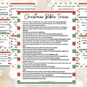 Free Printable Christmas Bible Trivia For The Whole Family! - with Free Printable Bible Trivia Games For Adults