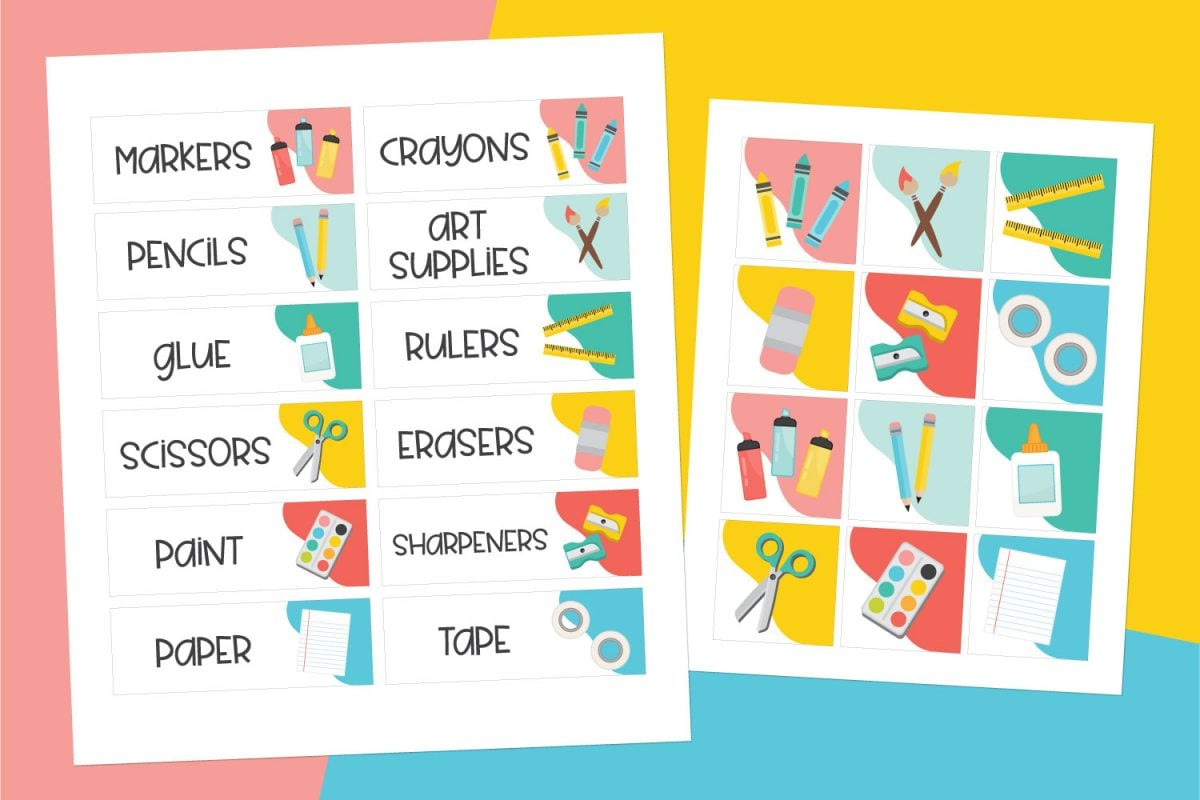 Free Printable Classroom School Supply Labels - Hey, Let&amp;#039;S Make Stuff with FREE Printable Art Supply Labels