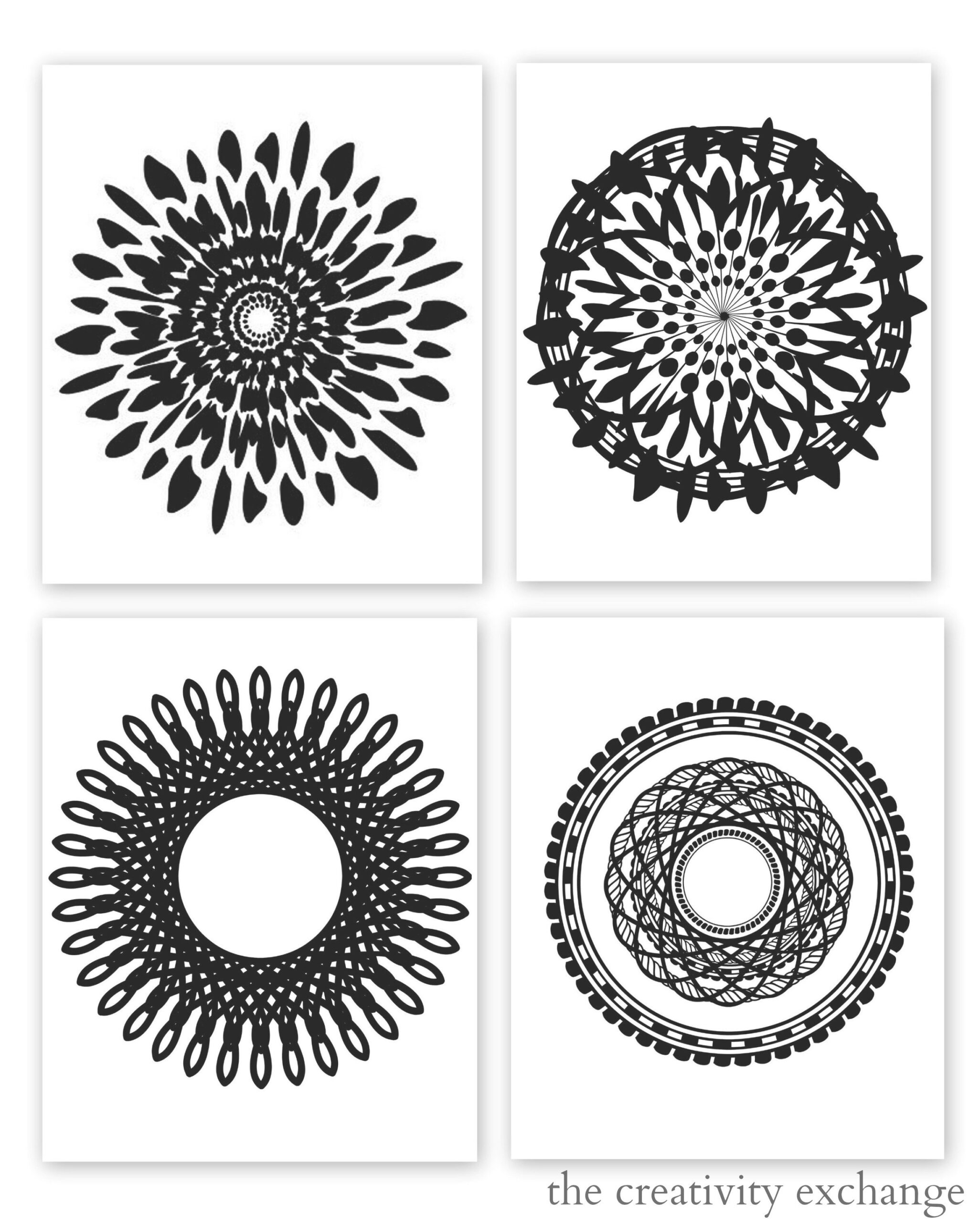 Free Printable Collection Of Modern Black And White Prints in Free Printable Black And White
