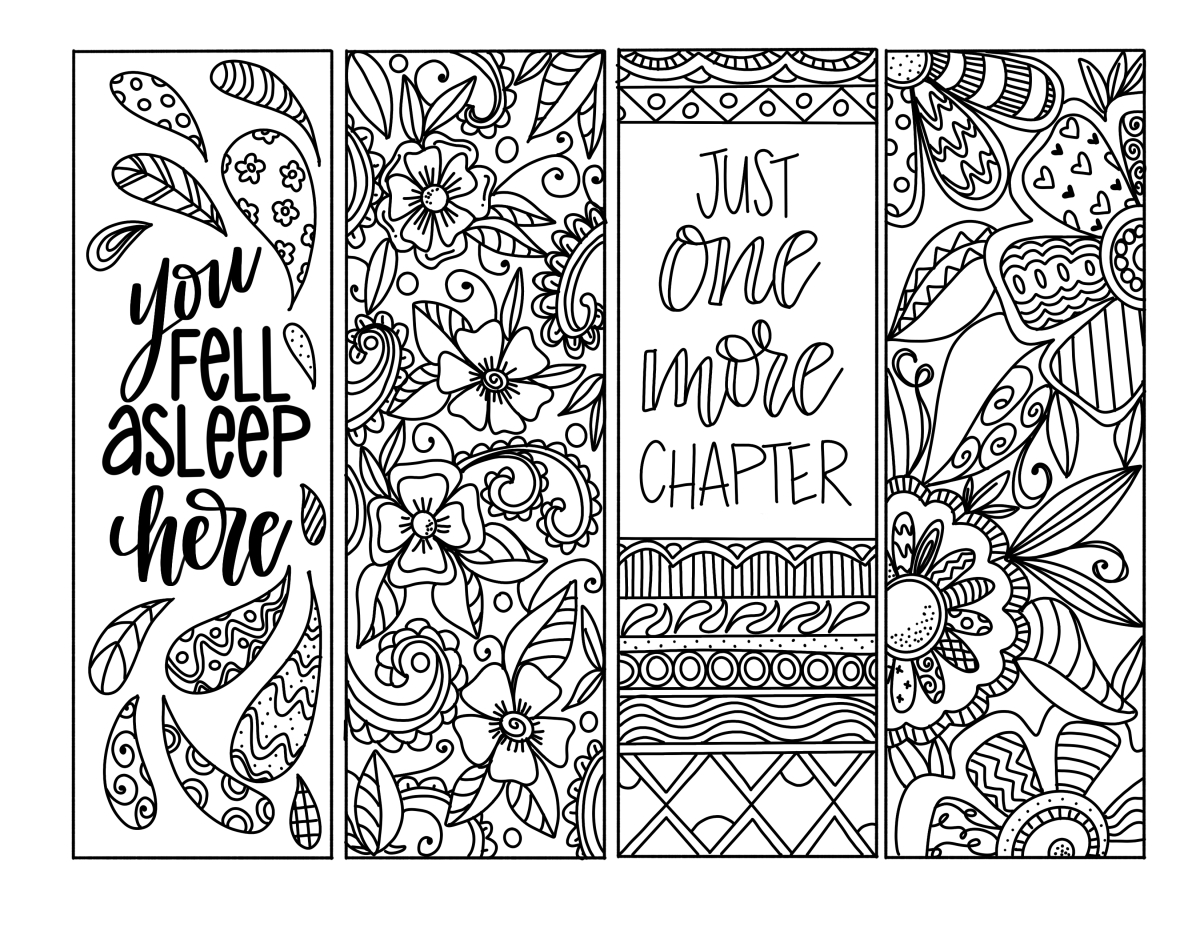 Free Printable Coloring Bookmarks - Amy Latta Creations regarding Free Printable Bookmarks For Women
