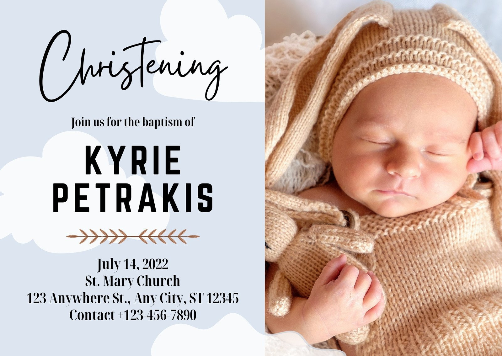 Free Printable, Customizable Baptism Card Templates | Canva throughout FREE Printable Baptism Greeting Cards