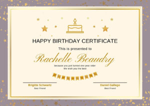 Free Printable, Customizable Birthday Certificate Templates | Canva pertaining to Free Printable Birthday Certificates For Adults