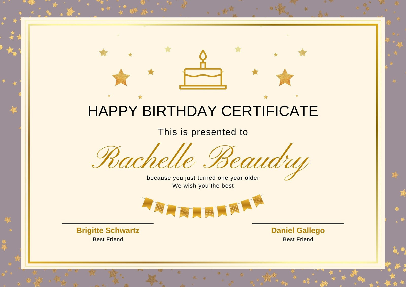 Free Printable, Customizable Birthday Certificate Templates | Canva within FREE Printable Birthday Certificates For Students