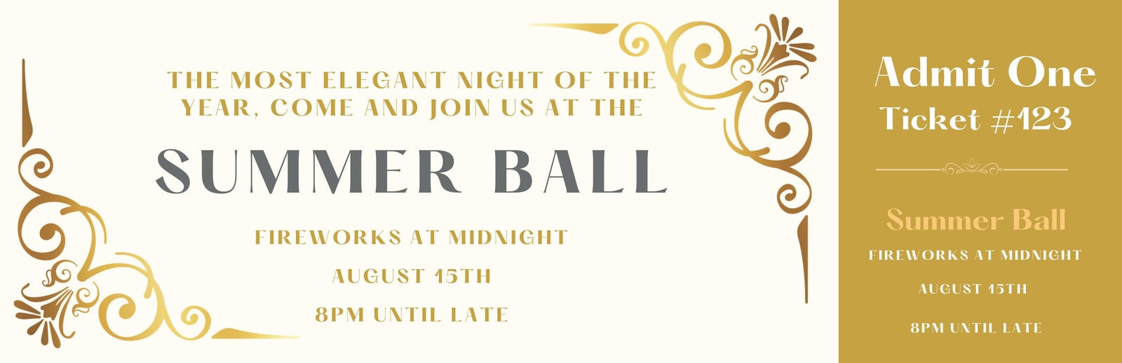 Free, Printable, Customizable Event Ticket Templates | Canva within FREE Printable Banquet Ticket Template