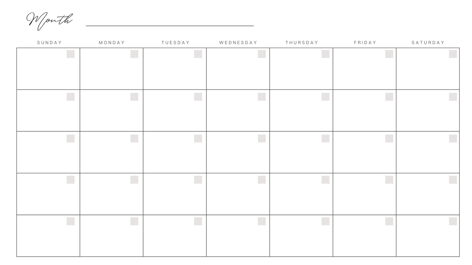 Free, Printable, Customizable Monthly Calendar Templates | Canva with regard to FREE Printable Blank Monthly Calendar Pages