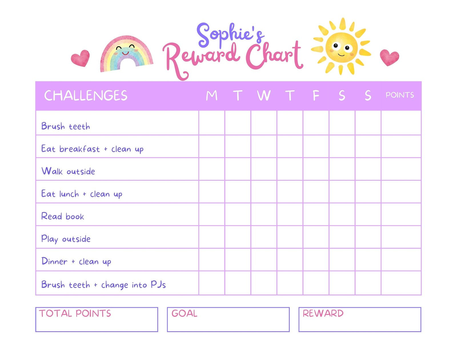 Free Printable, Customizable Reward Chart Poster Templates | Canva pertaining to FREE Printable Behavior Reward Charts