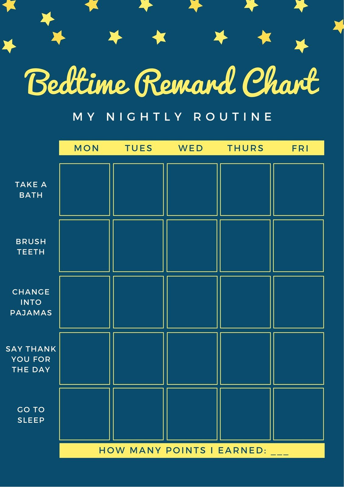 Free Printable, Customizable Reward Chart Poster Templates | Canva with regard to Free Printable Bedtime Reward Chart