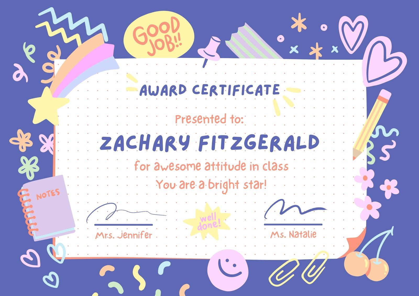 Free Printable, Customizable Student Certificate Templates | Canva regarding Free Printable Awards Certificates For Students