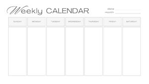 Free, Printable, Customizable Weekly Calendar Templates | Canva with Free Printable Blank Weekly Schedule