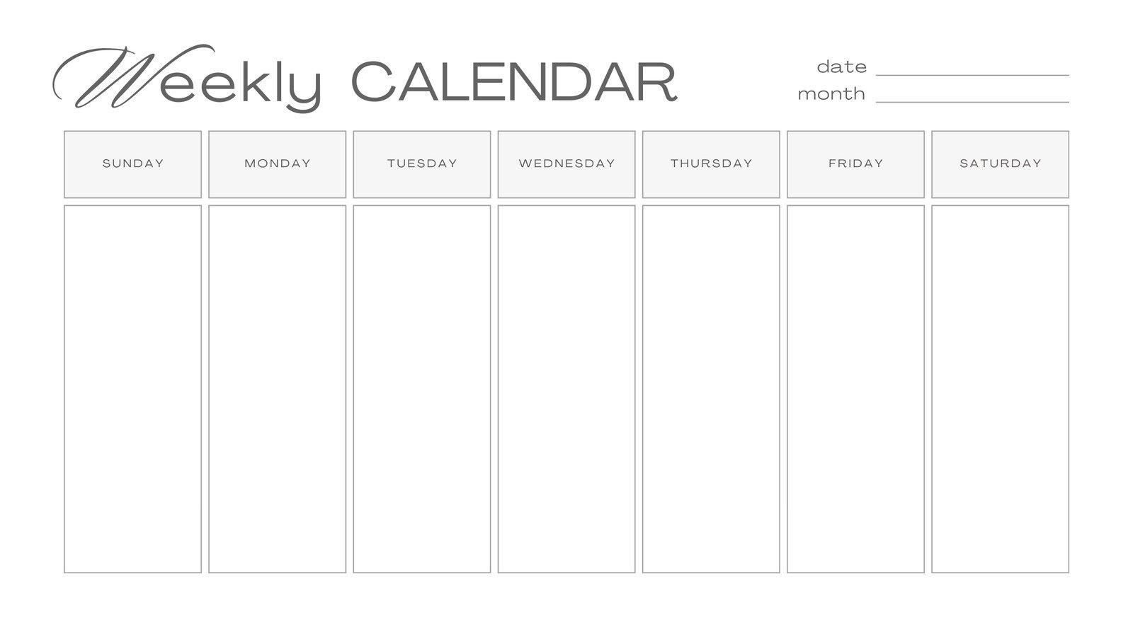 Free, Printable, Customizable Weekly Calendar Templates | Canva within FREE Printable Blank Weekly Calendar Template